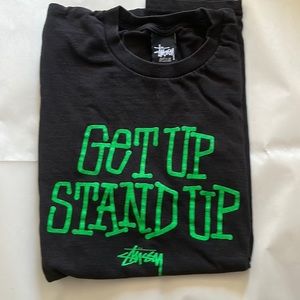 Stussy Black “Get Up Stand Up” t-shirt